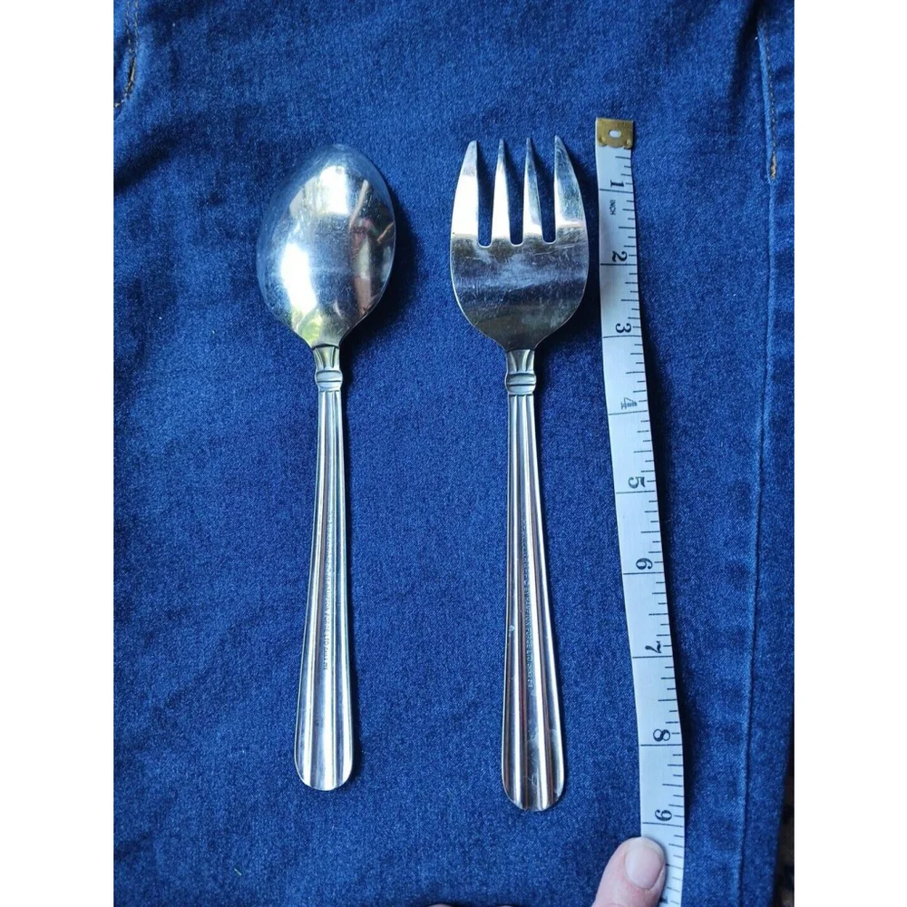 Pfaltzgraff Hampton Forge Stainless Serving Fork and Spoon